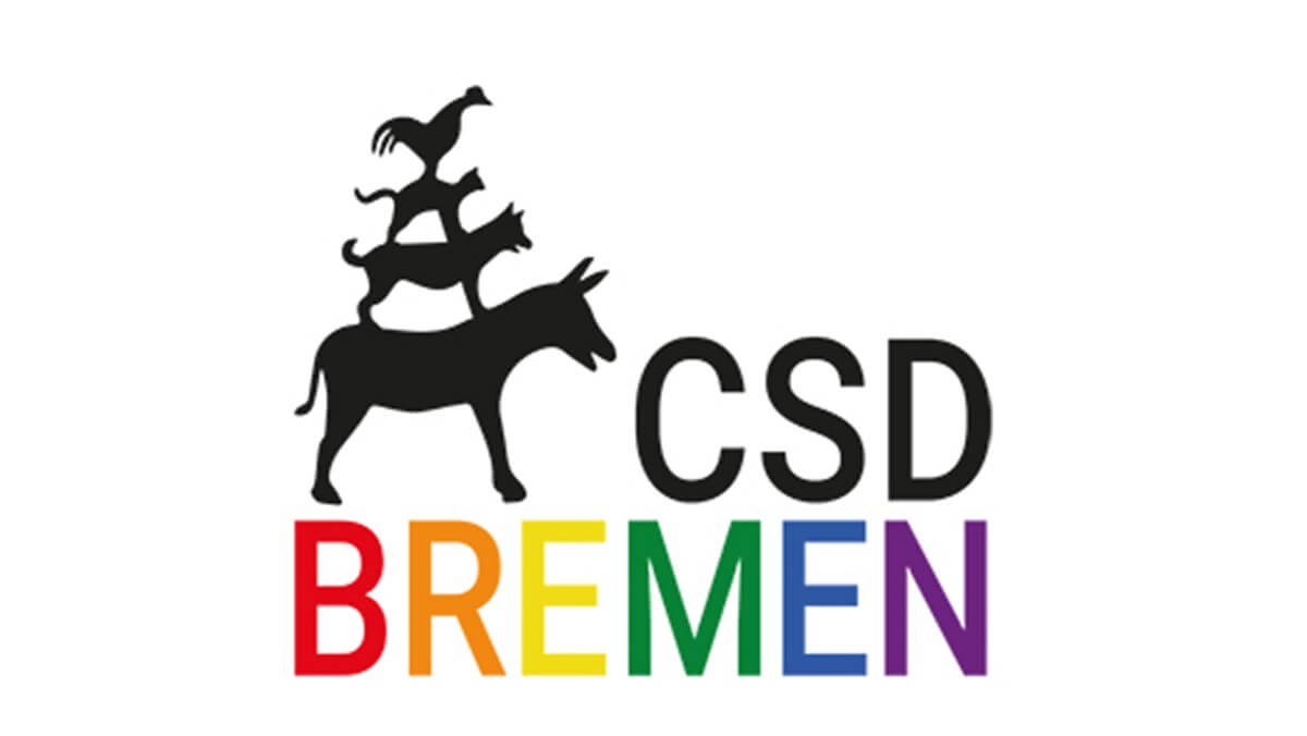 Logo des CSD Bremern mit den Bremer Stadtmusikanten